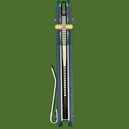 Vosteed Vombat Reverse Tanto Crossbar Lock (Blue G-10, Satin Blade)