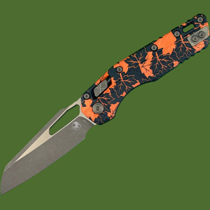 Microtech MSI S/E Tri-Grip Polymer Orange Leaves Bronzed Apocalyptic Standard 210T-13APPMOL