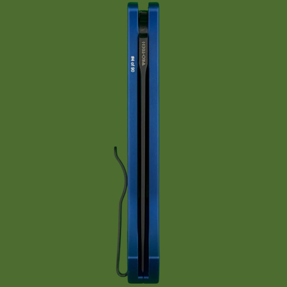 Protech Brend Classic Auto Blade Show West Limited Edition (Blue Aluminum Handle, Two-tone DLC Blade)