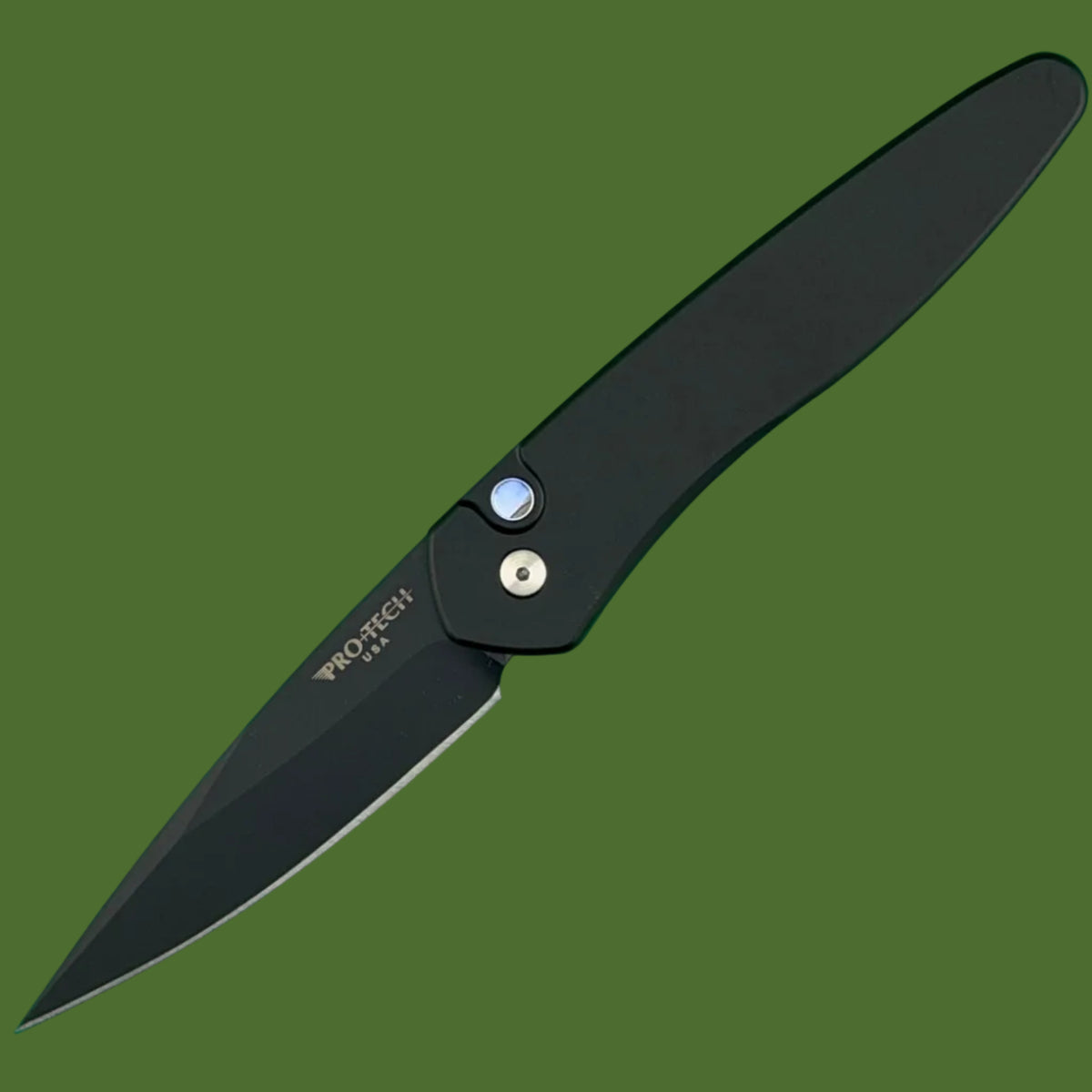 Protech Newport Auto Blade Show West Limited Edition (Black Handle, DLC Blade)