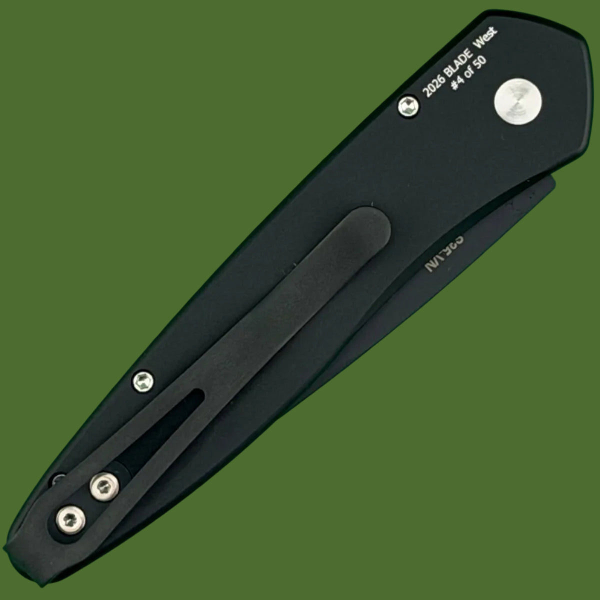 Protech Newport Auto Blade Show West Limited Edition (Black Handle, DLC Blade)