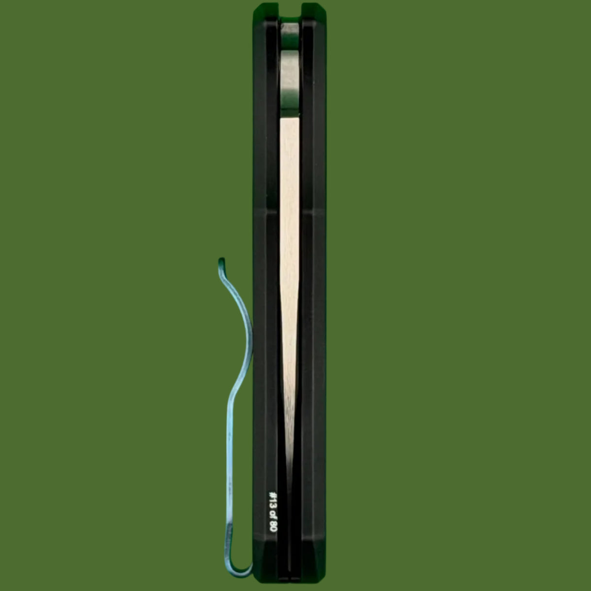 Protech Duke Auto Mike Irie Compound Mirror Polished Blade White Pearl Inlay Blue Titanium Clip