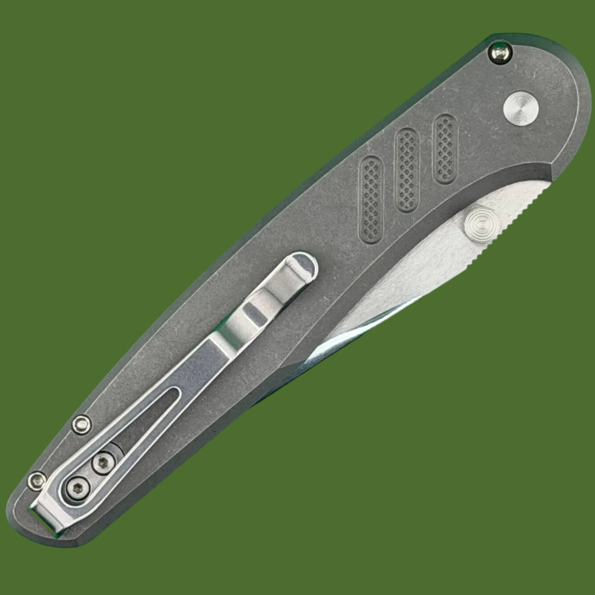 Protech 2026 Avalon Custom 001 Mike Irie Compound Ground Mirror Polished Blade, Steel Handles