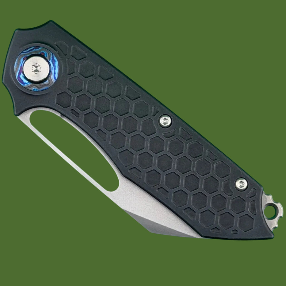 *Pre-Owned* Eutsler Mini Neutralizer Framelock Black Titanium Timascus Pivot Collars