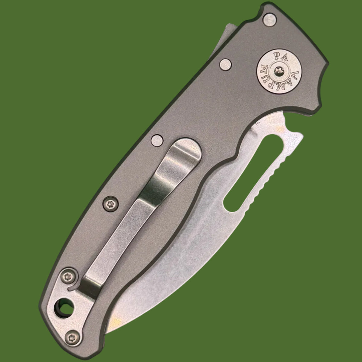 Demko AD20.5 Slicer Shark Shark Lock Smooth Titanium 3V