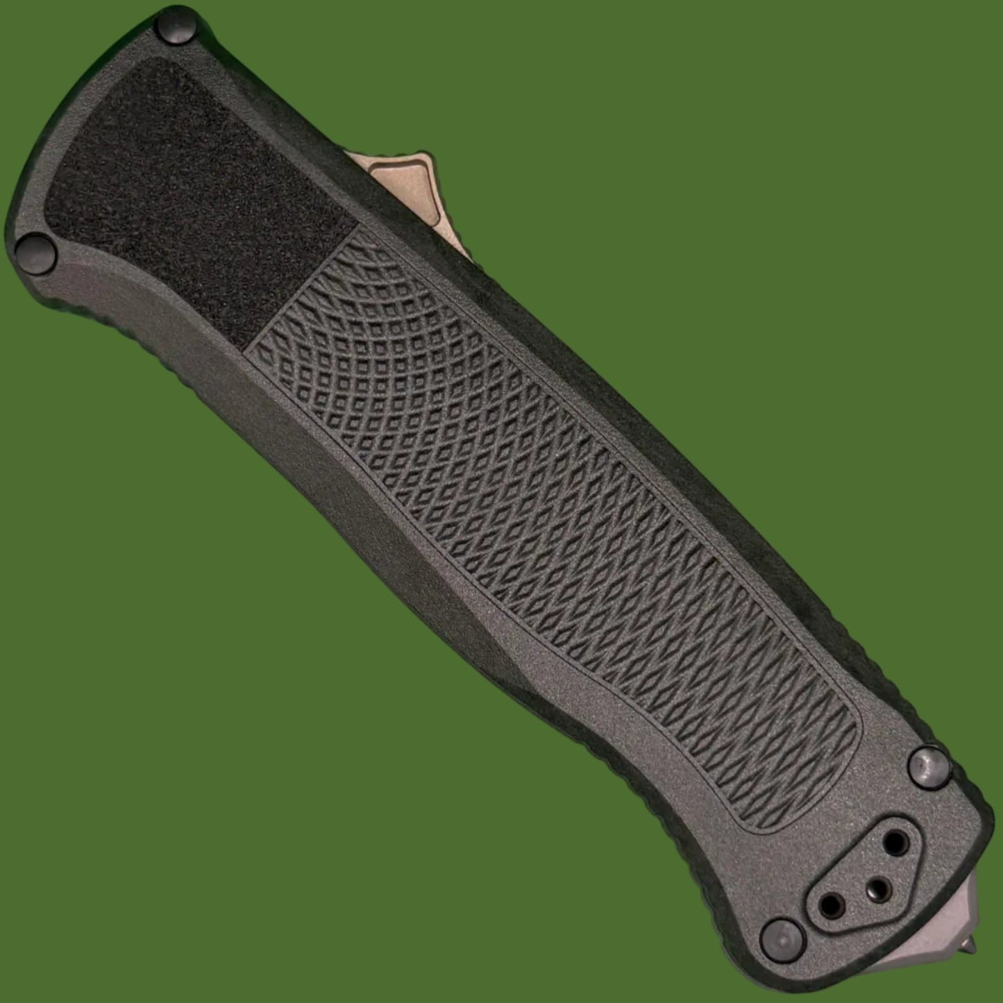Benchmade Shootout Drop Point OTF (Tan Blade, Black Handle) 5371FE