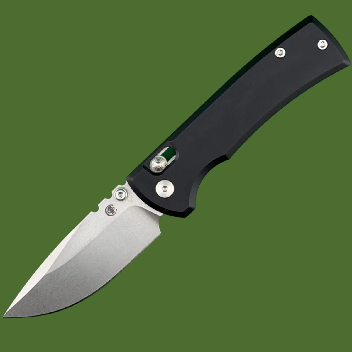 Chaves X-Lock Redencion Drop Point (Black Aluminum Handle, Stonewash Blade)