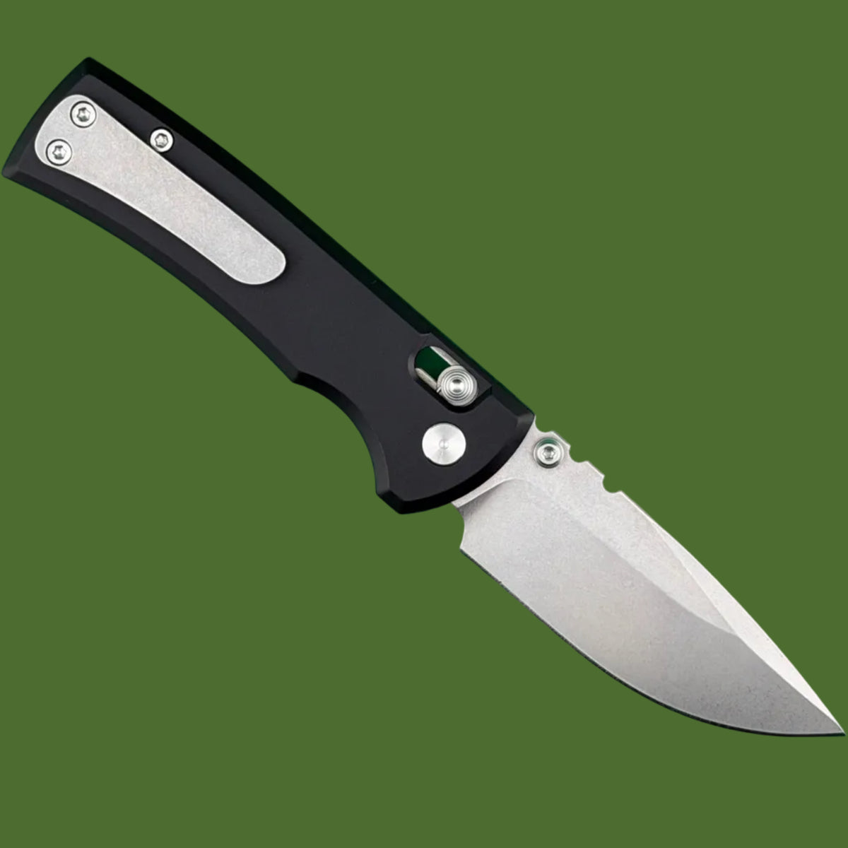 Chaves X-Lock Redencion Drop Point (Black Aluminum Handle, Stonewash Blade)