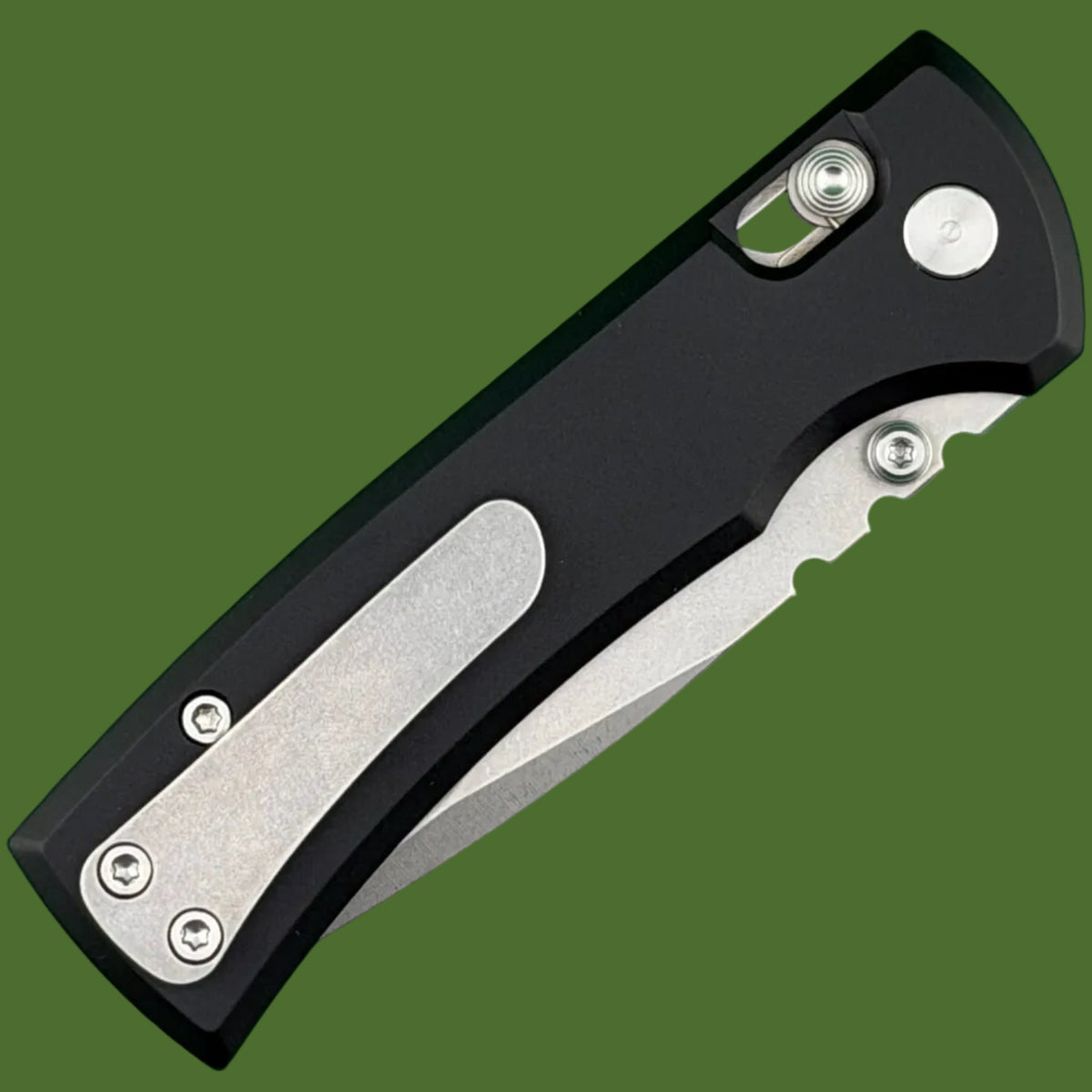 Chaves X-Lock Redencion Drop Point (Black Aluminum Handle, Stonewash Blade)