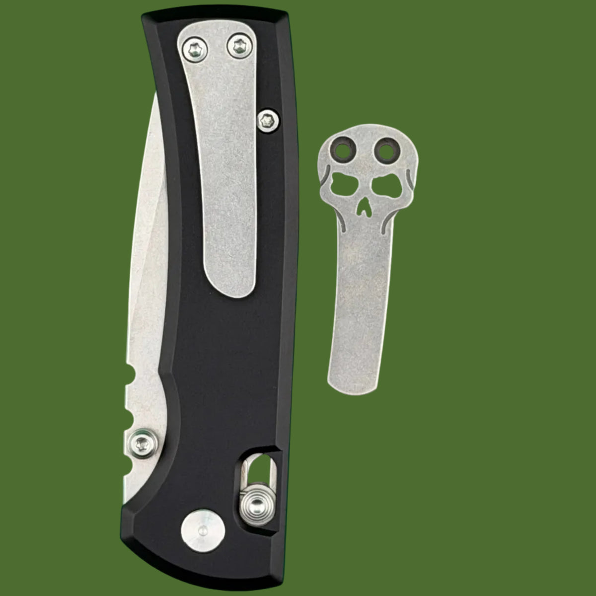 Chaves X-Lock Redencion Drop Point (Black Aluminum Handle, Stonewash Blade)
