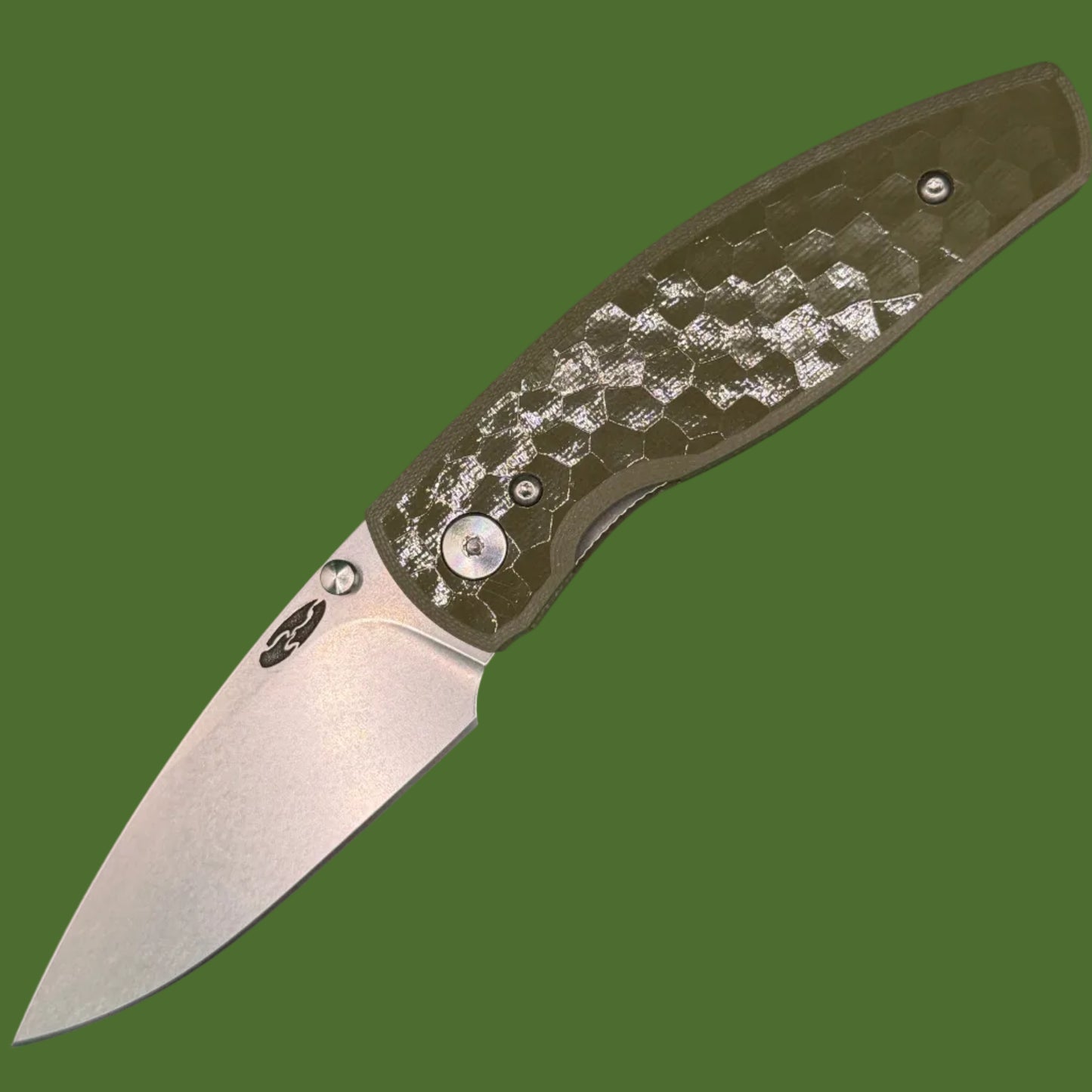 TRM Neutron 2 Linerlock OD Green Turtle Shell Flat G-10