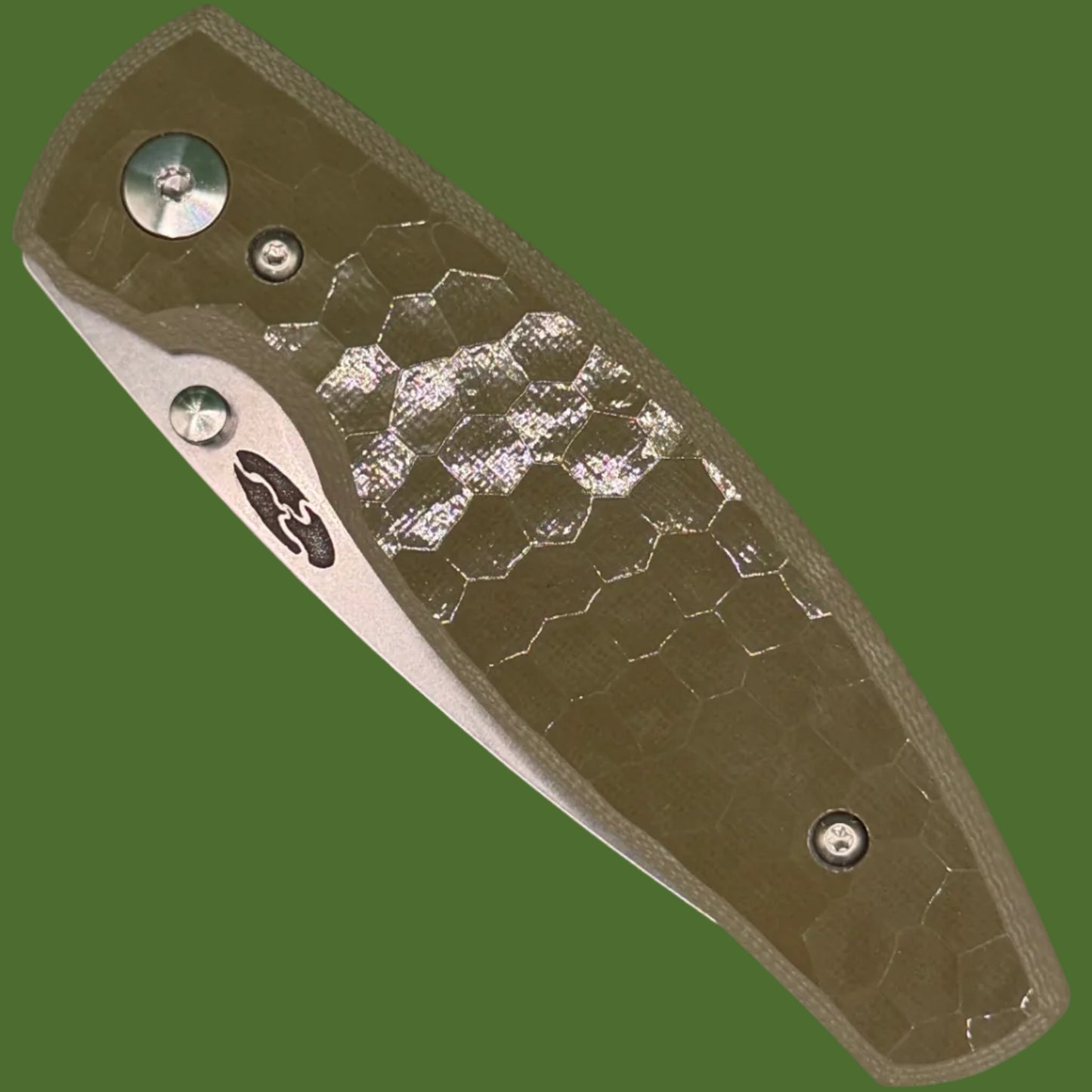 TRM Neutron 2 Linerlock OD Green Turtle Shell Flat G-10
