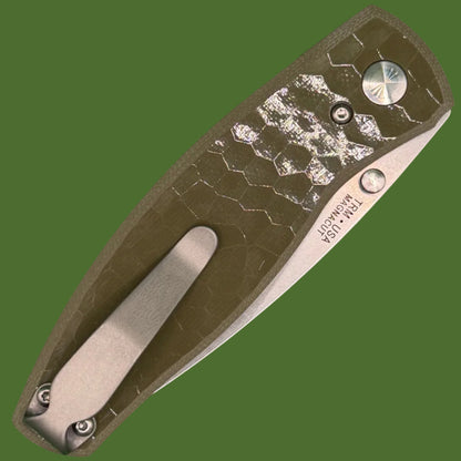TRM Neutron 2 Linerlock OD Green Turtle Shell Flat G-10