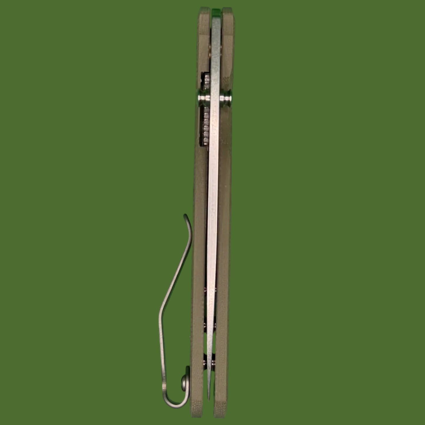 TRM Neutron 2 Linerlock OD Green Turtle Shell Flat G-10