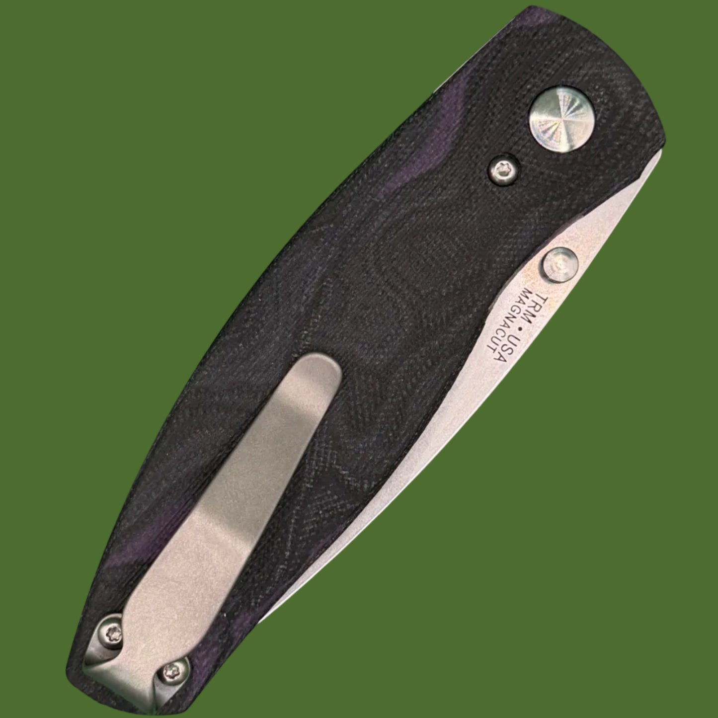 TRM Neutron 2 Linerlock 3D Concord Grape Burl G-10