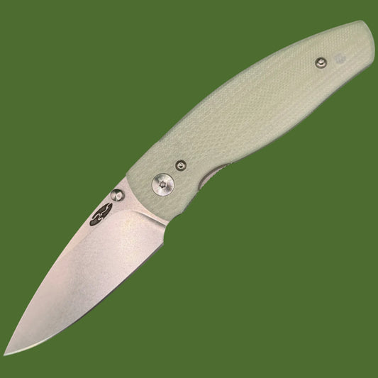 TRM Neutron 2 Linerlock Lizard Skin Jade G-10