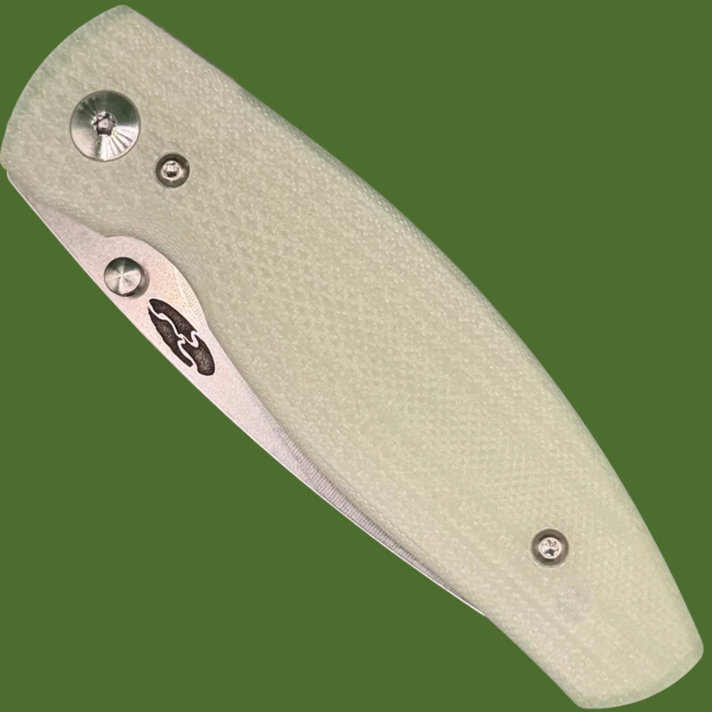 TRM Neutron 2 Linerlock Lizard Skin Jade G-10