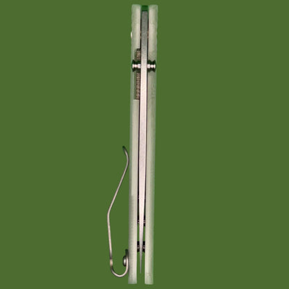 TRM Neutron 2 Linerlock Lizard Skin Jade G-10