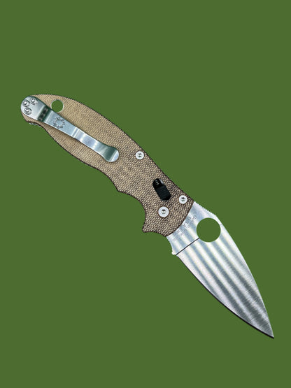 Spyderco Manix 2 (Cruwear Blade, Brown Micarta Handle)