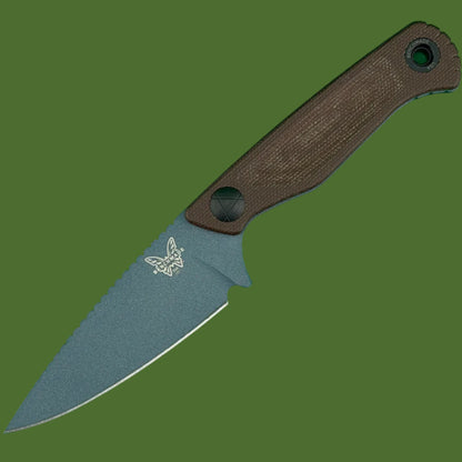 Benchmade Dacian Fixed Blade Blue Blade Brown Micarta 203BT-03