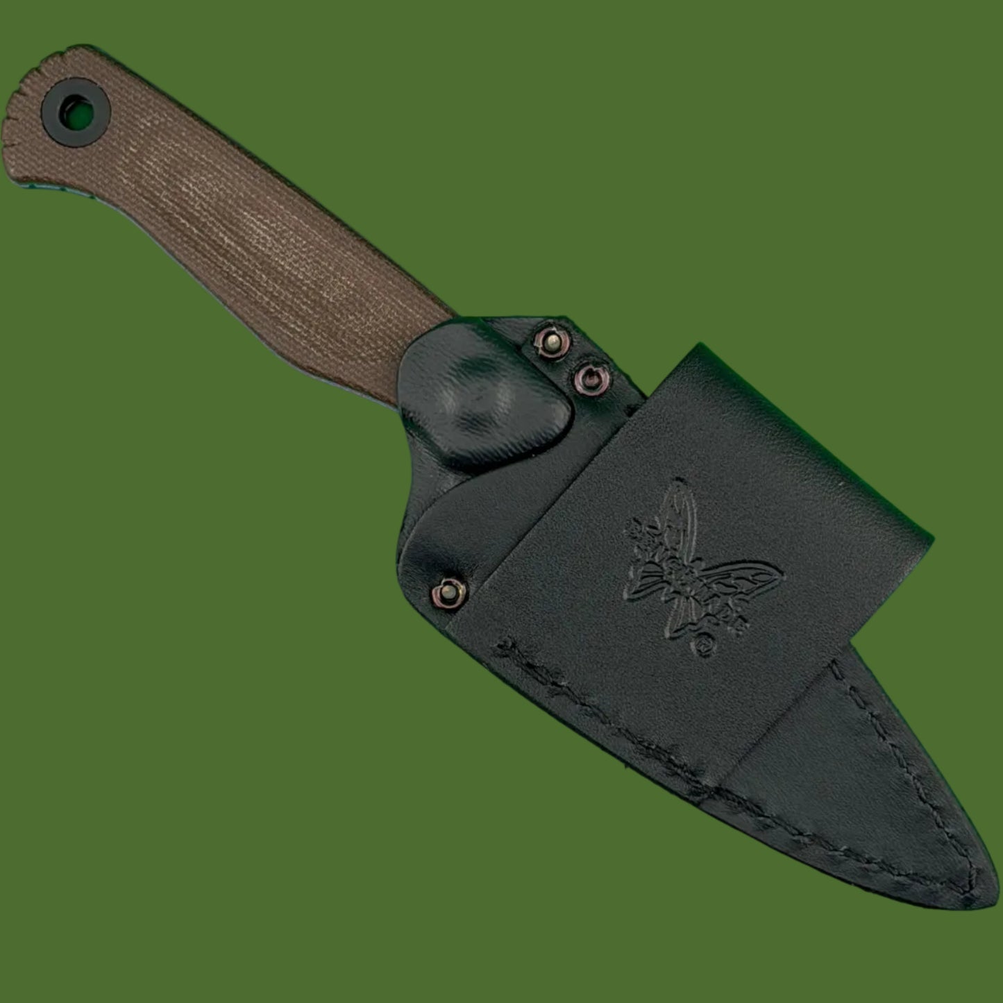 Benchmade Dacian Fixed Blade Blue Blade Brown Micarta 203BT-03