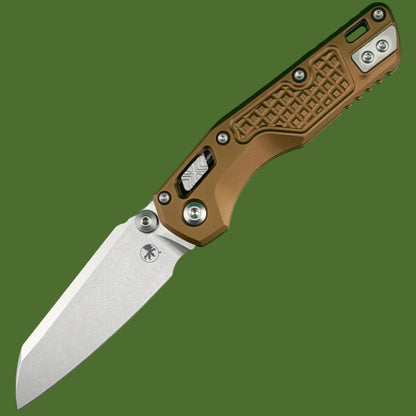 Microtech MSI Mini S/E Frag Tan Aluminum Stonewash Standard 210M-10FRTA
