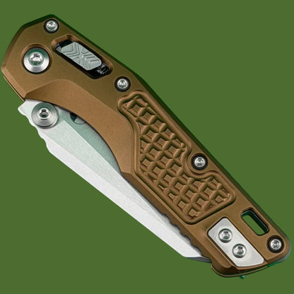 Microtech MSI Mini S/E Frag Tan Aluminum Stonewash Standard 210M-10FRTA
