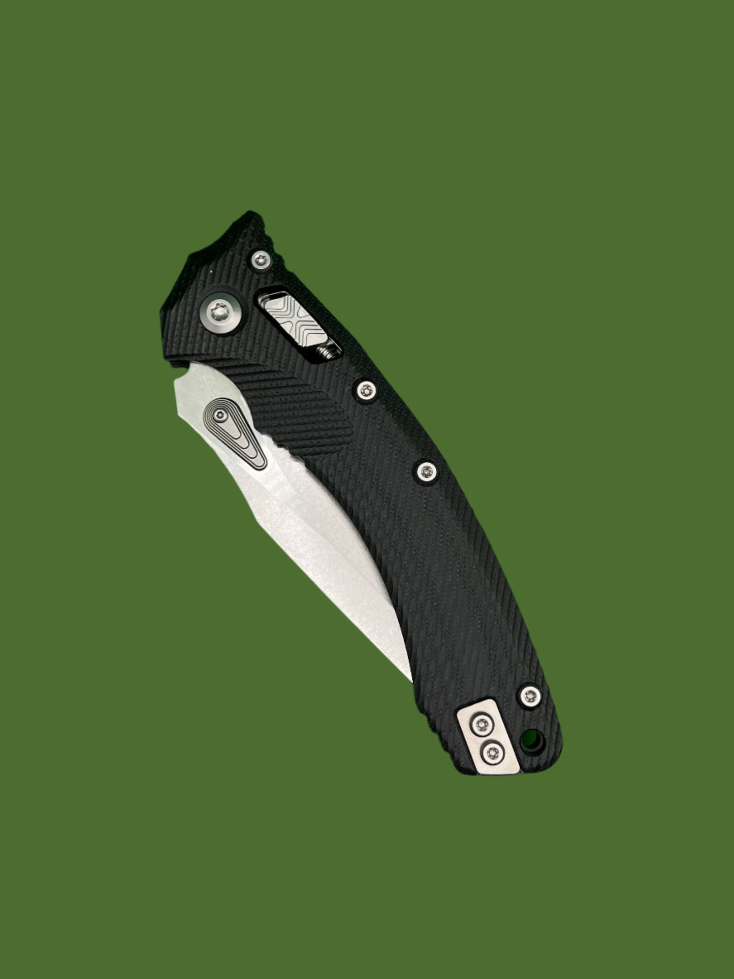 Microtech Amphibian Ram-Lok S/E 30th Anniversary Fluted G-10 Black Stonewash Standard