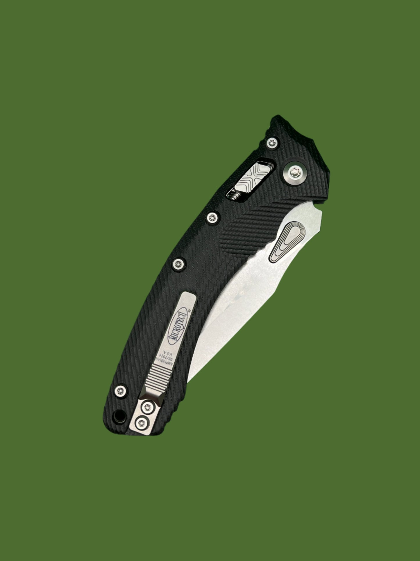 Microtech Amphibian Ram-Lok S/E 30th Anniversary Fluted G-10 Black Stonewash Standard