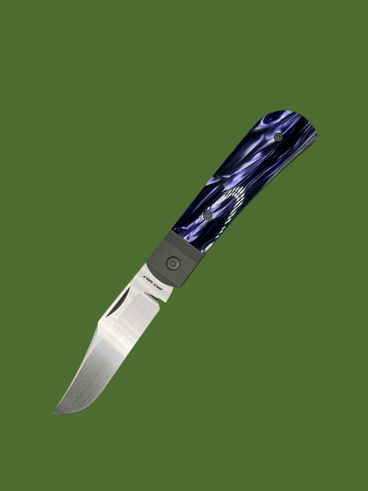 Jack Wolf Knives Benny’s Clip Slip Joint Purple Kirinite