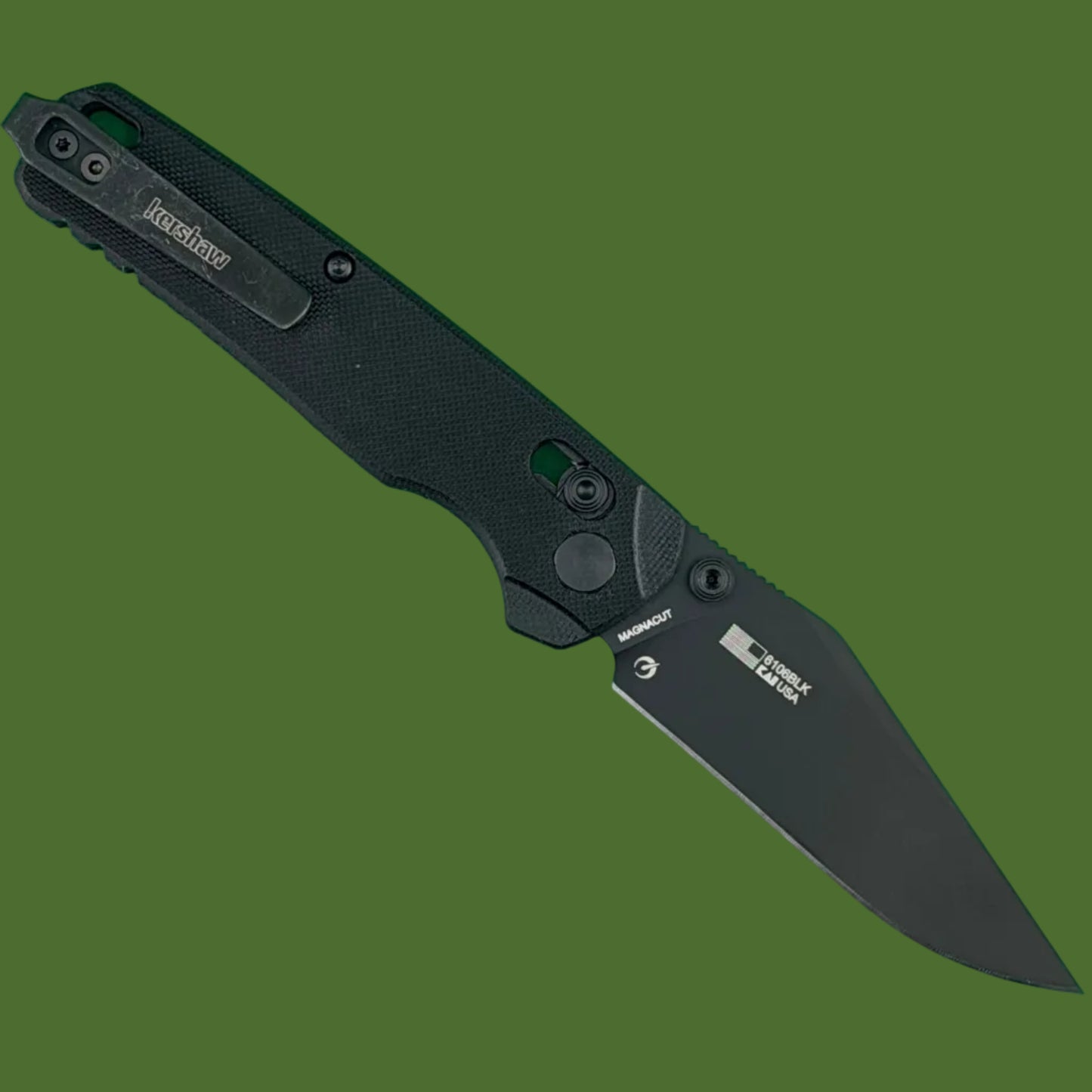 Kershaw Bel Air Clip Point DuraLock Black G-10 6106BLK