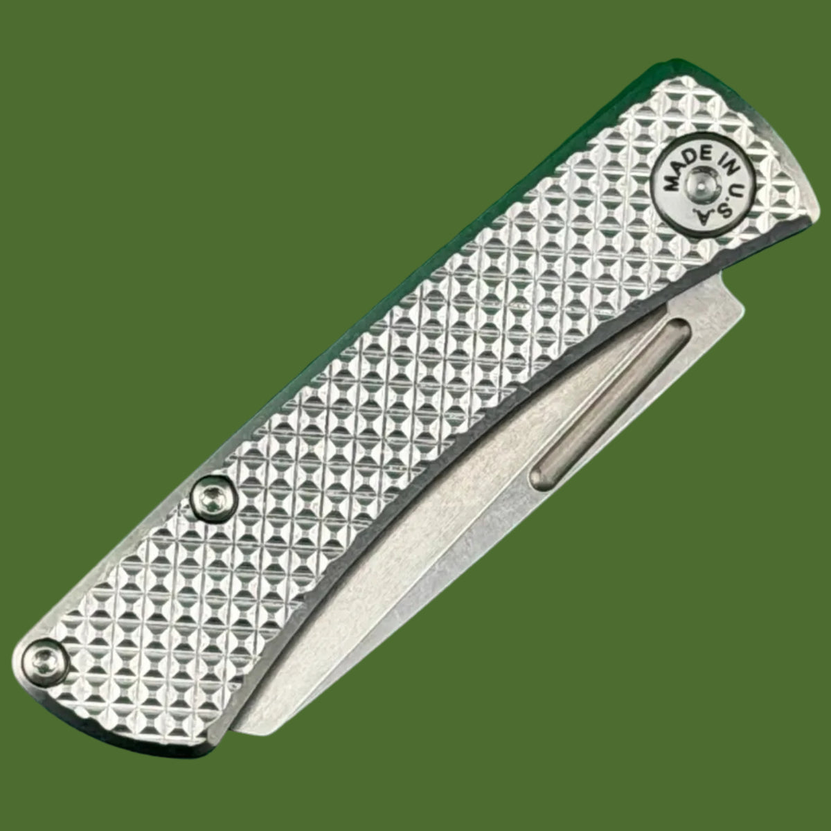 American Blade Works Slip Joint Diamond Pattern (Titanium)