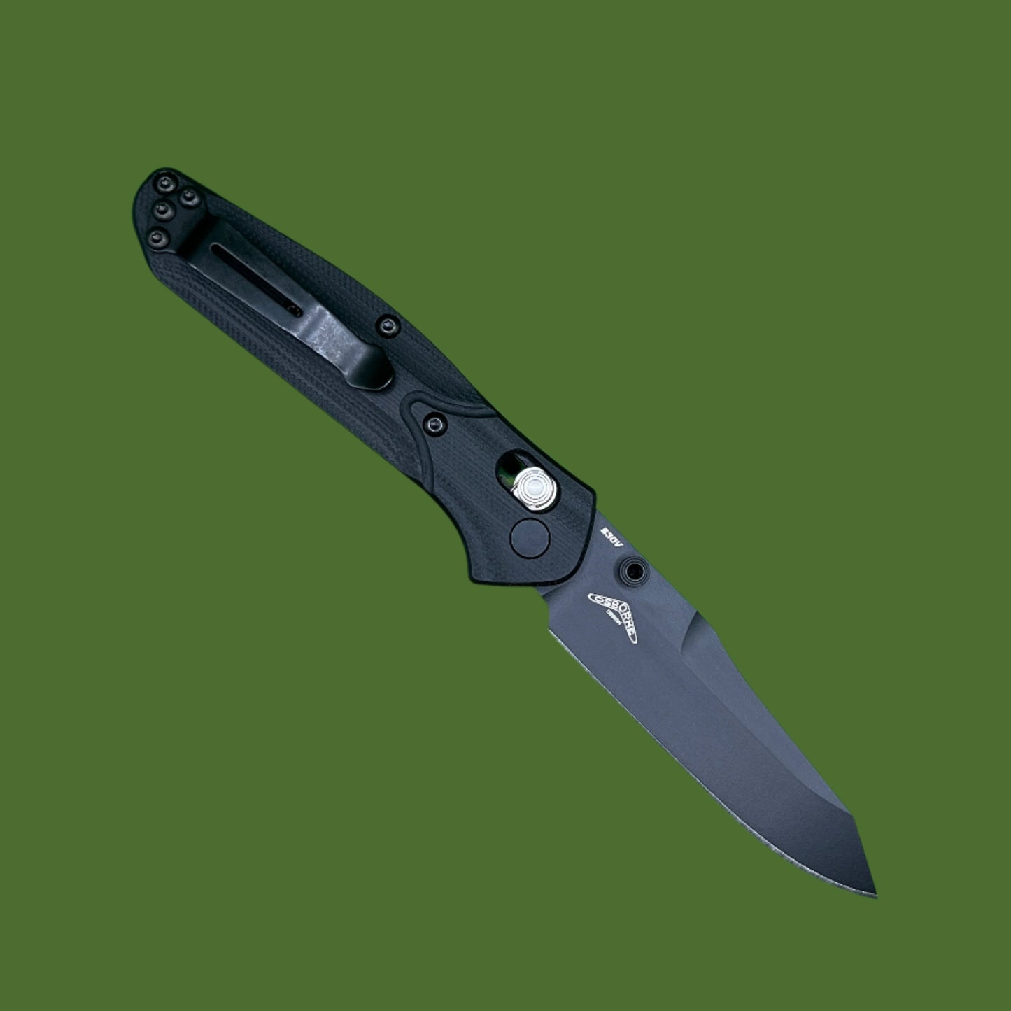 Benchmade Mini Osborne 945-BK1 (Black and Blue G-10)