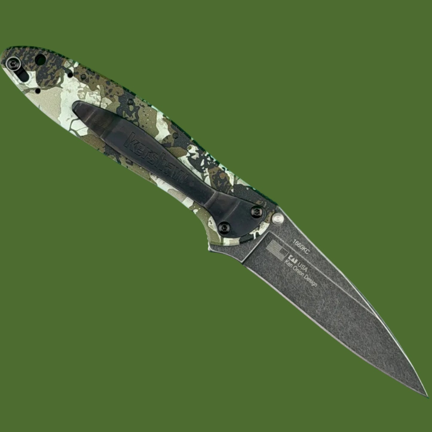 Kershaw Leek SpeedSafe Assisted Opening Kings Camo Aluminum 1660KC