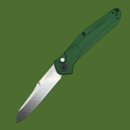 Benchmade Osborne 9400 Auto (Green Aluminum, Satin Blade)