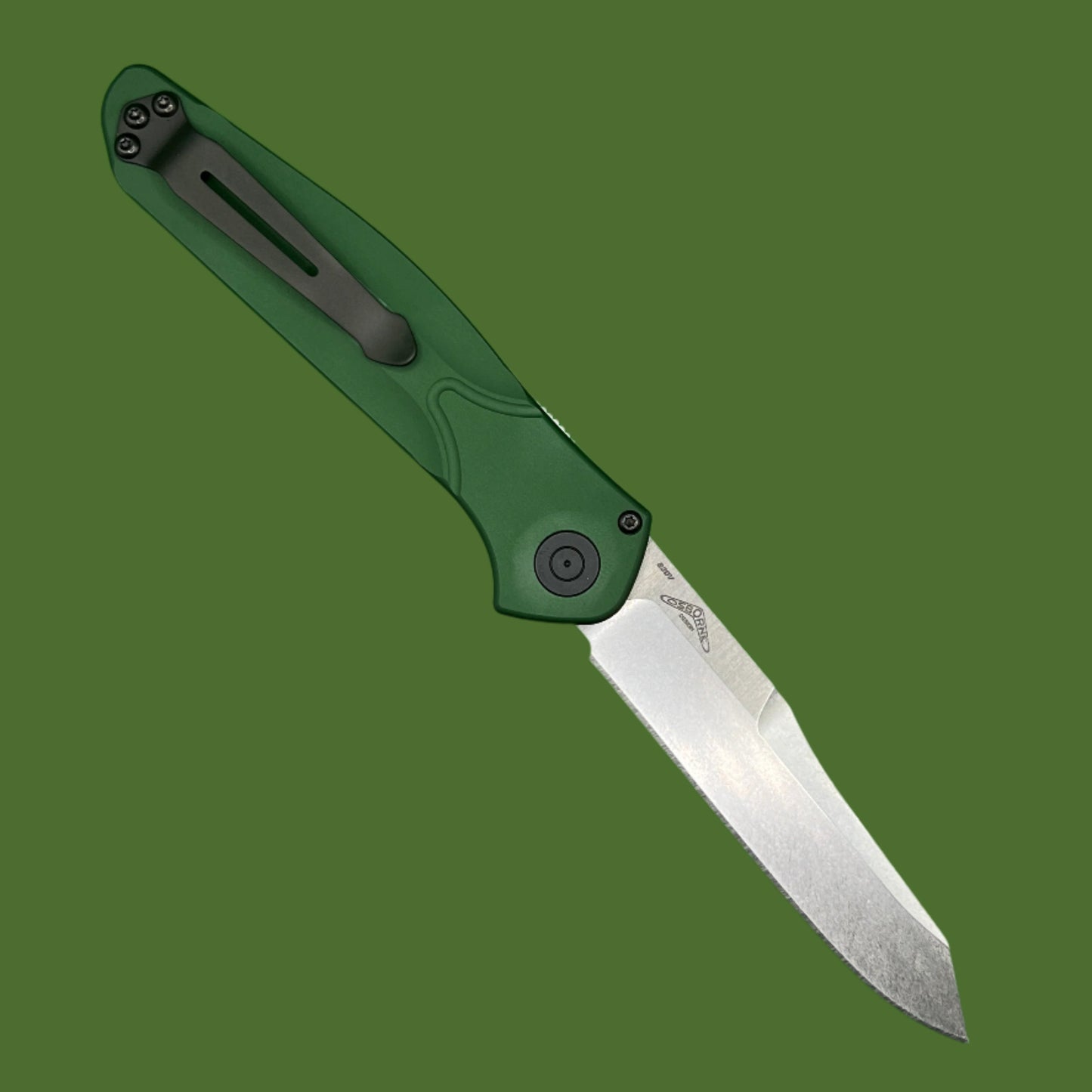 Benchmade Osborne 9400 Auto (Green Aluminum, Satin Blade)
