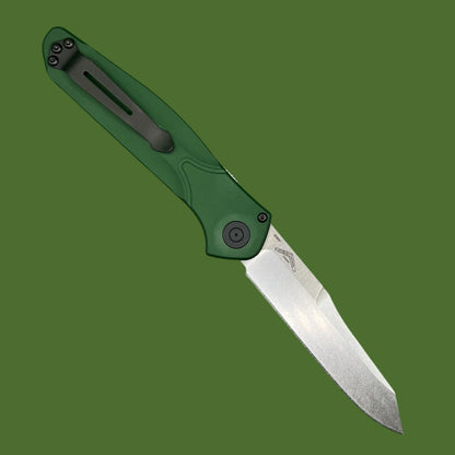 Benchmade Osborne 9400 Auto (Green Aluminum, Satin Blade)