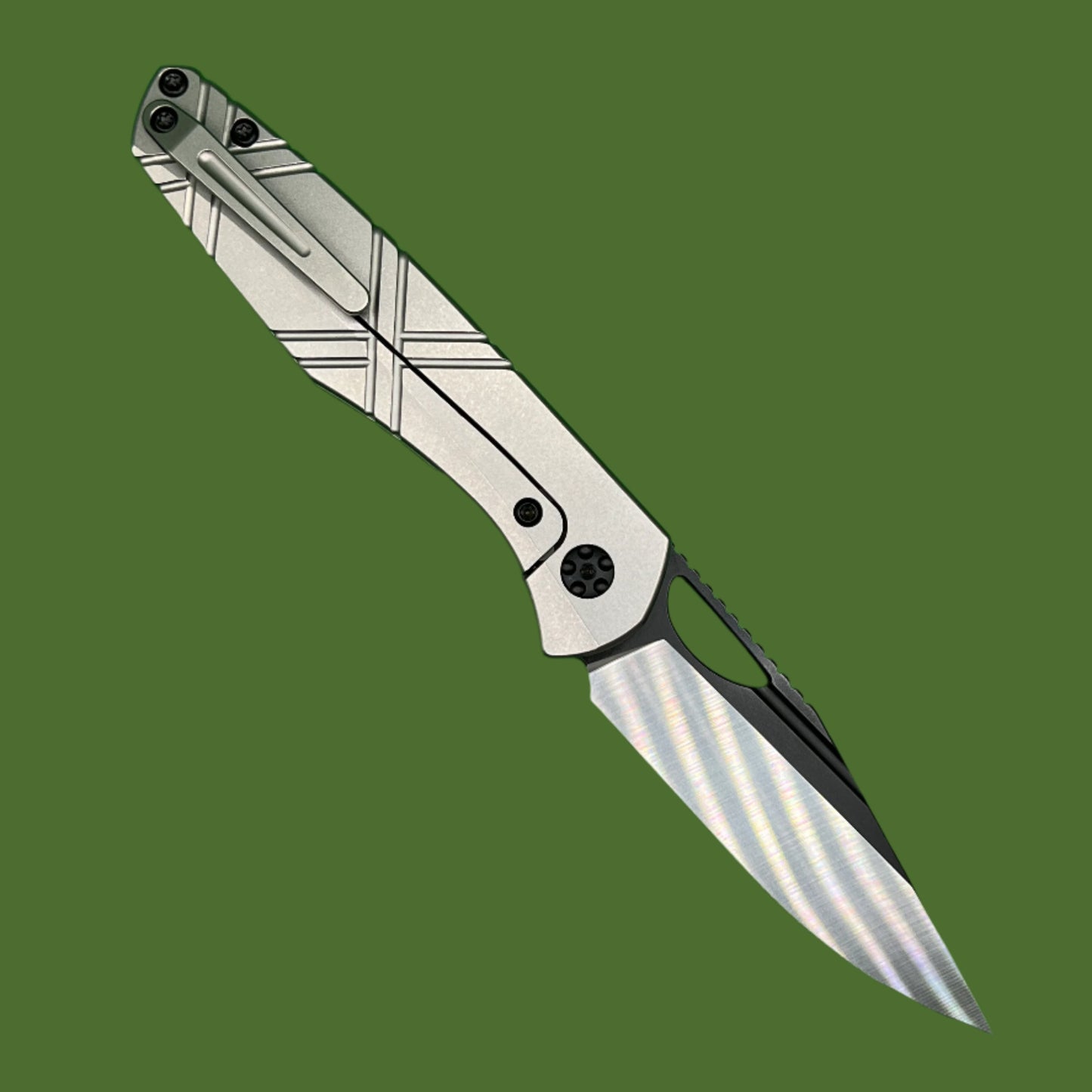 Black Bird Blades Grackle (Titanium Handle, Two-Tone Blade)