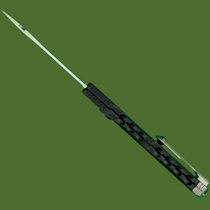 Microtech Halo IV Clip Point Marfione Select Stonewash Finish Hardcoat Anodized Alloy Double Vapor Blast Stainless