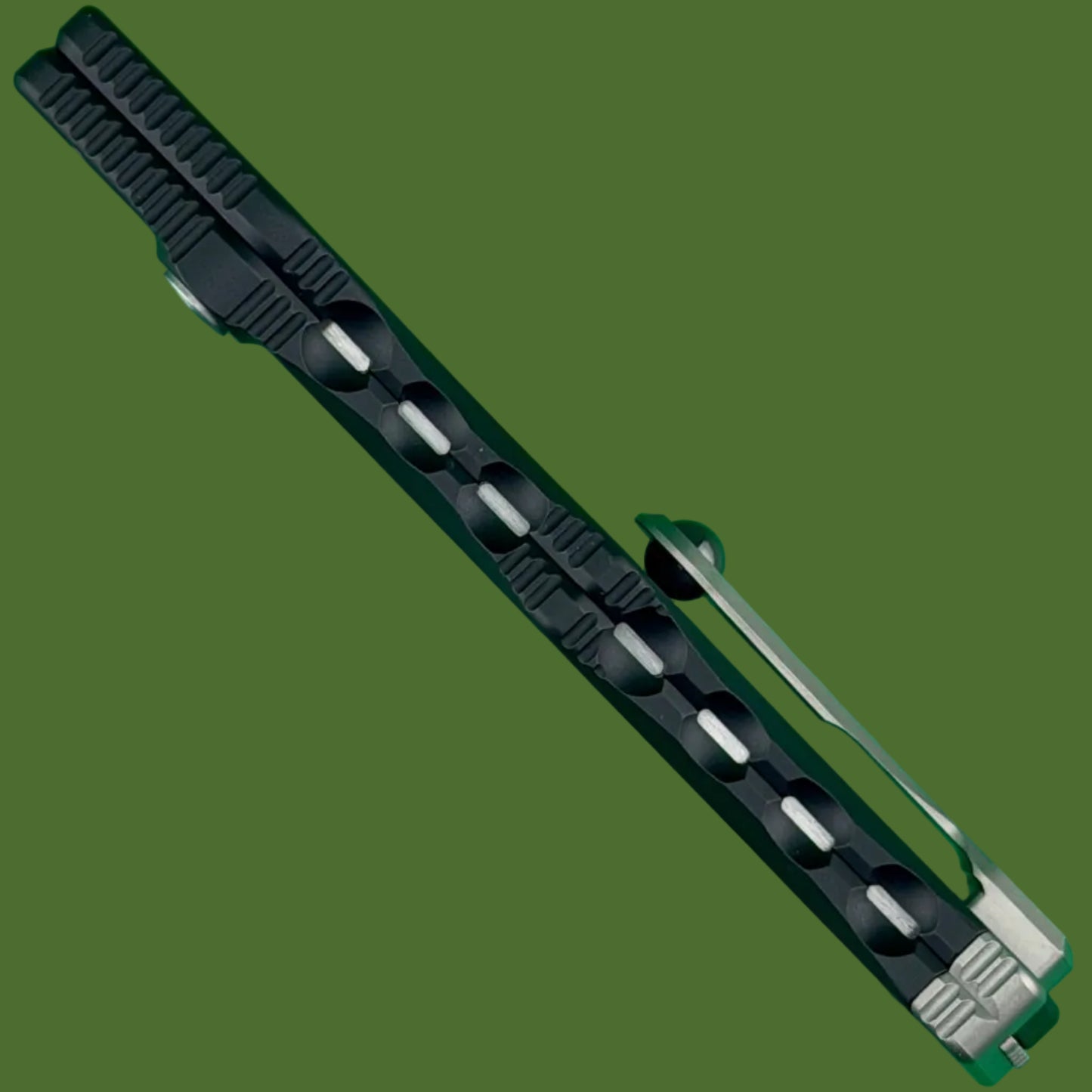 Microtech Halo IV Clip Point Marfione Select Stonewash Finish Hardcoat Anodized Alloy Double Vapor Blast Stainless