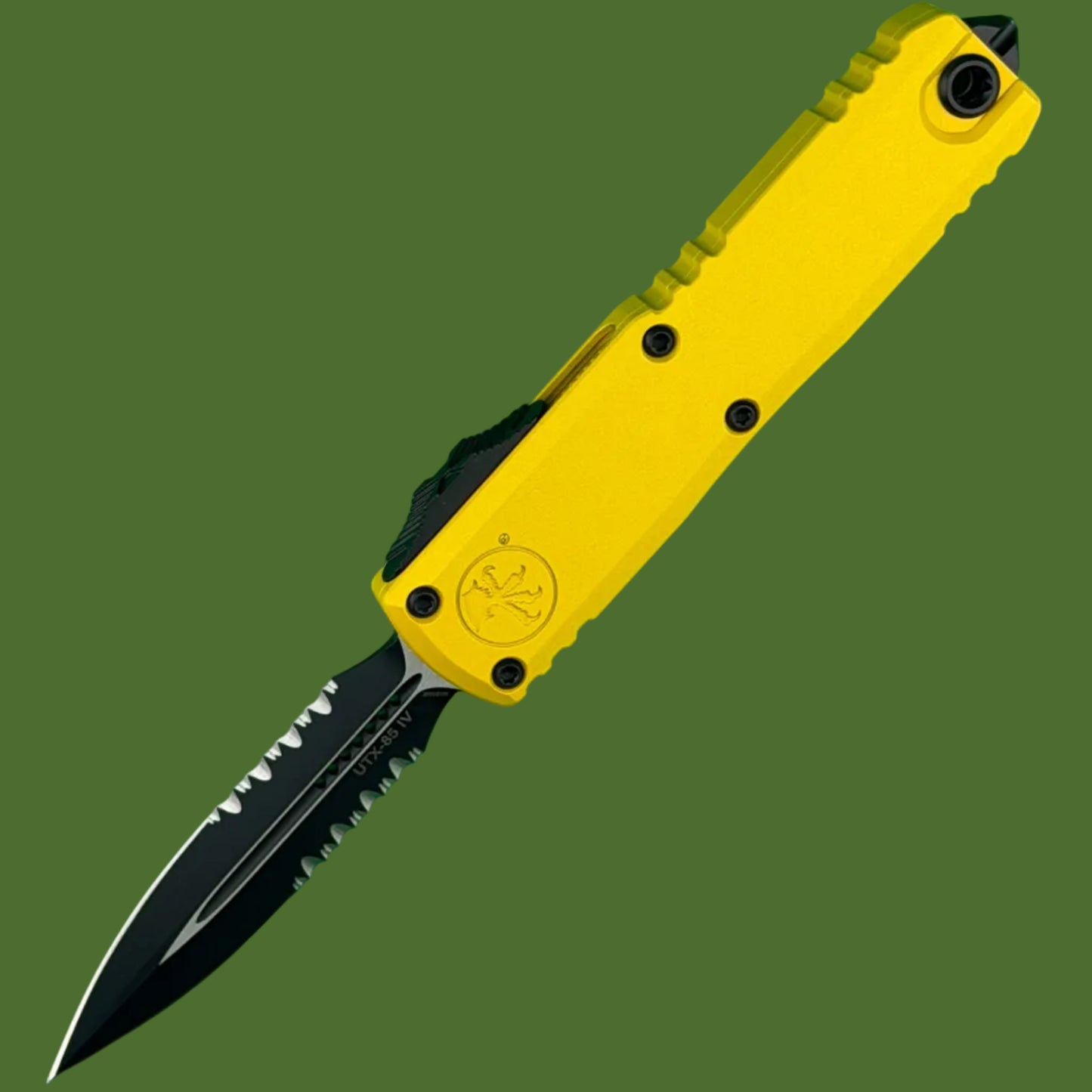 Microtech UTX-85 D/E Gen IV Yellow Partial Serrated 12324-2YW