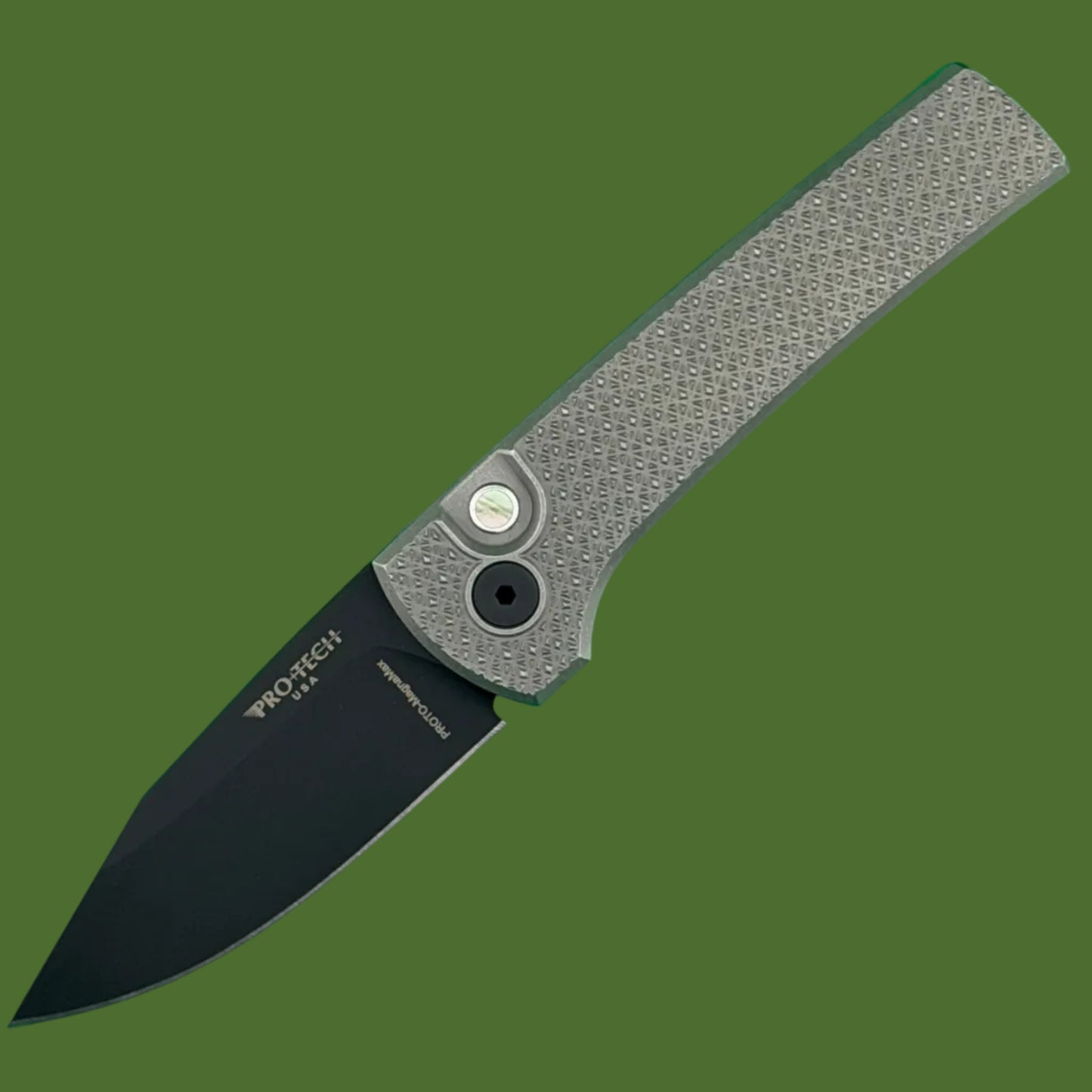Protech 2026 Scapegoat Compact Custom 002 (Carbide Texture Steel Handle, DLC Blade)