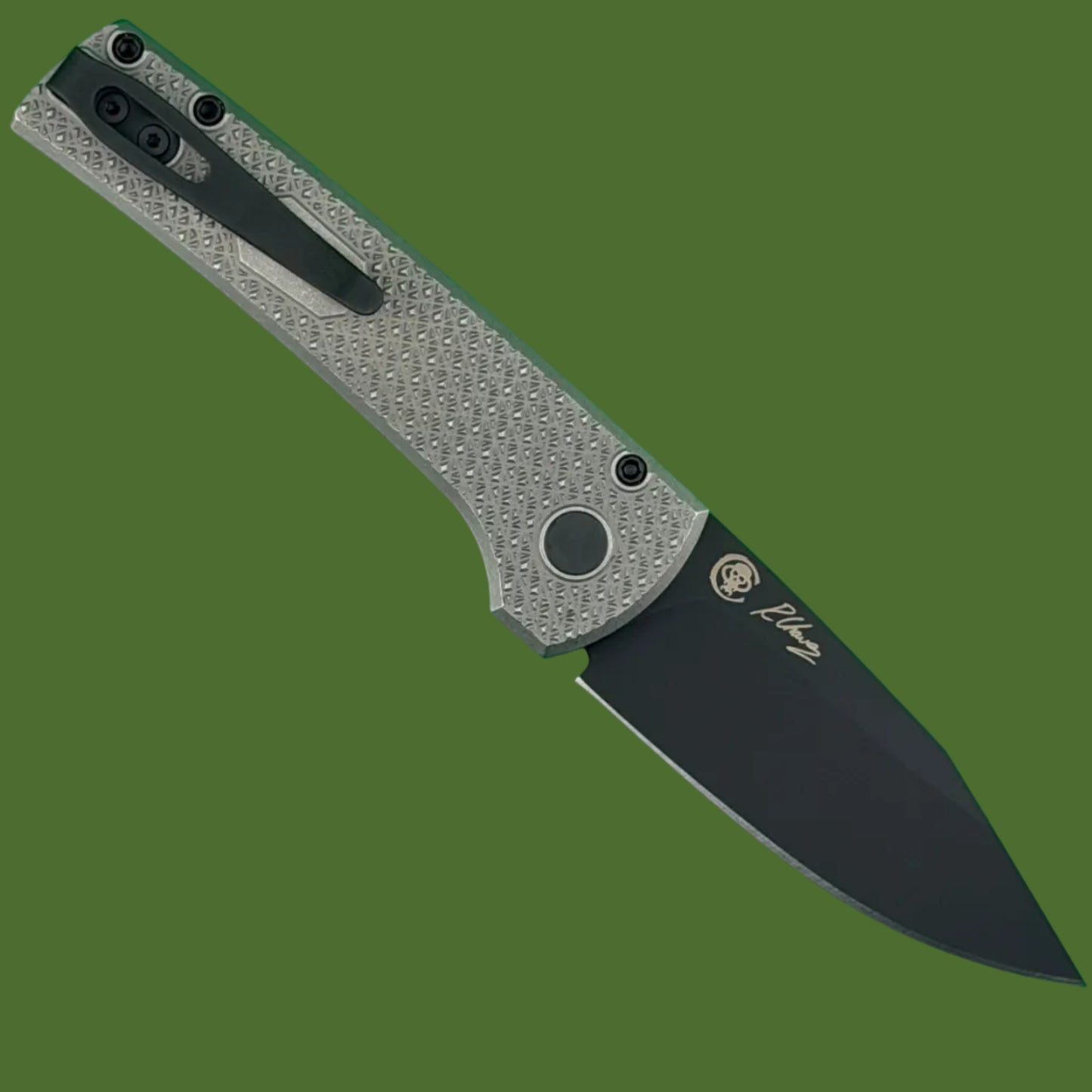 Protech 2026 Scapegoat Compact Custom 002 (Carbide Texture Steel Handle, DLC Blade)