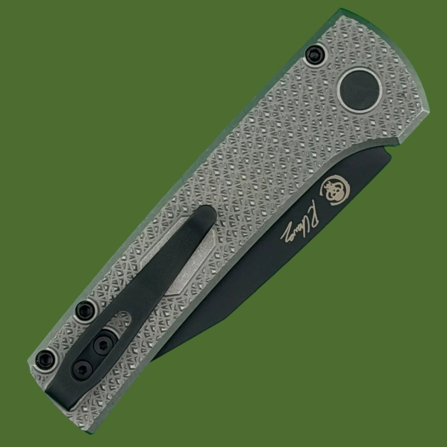Protech 2026 Scapegoat Compact Custom 002 (Carbide Texture Steel Handle, DLC Blade)