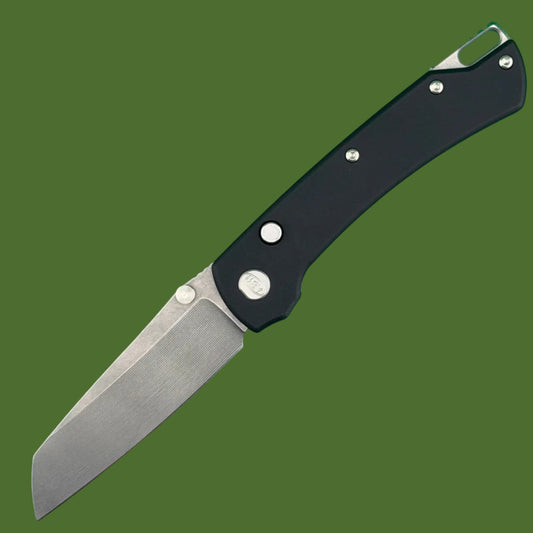 American Blade Works Model 3 Button Lock (Black Aluminum)