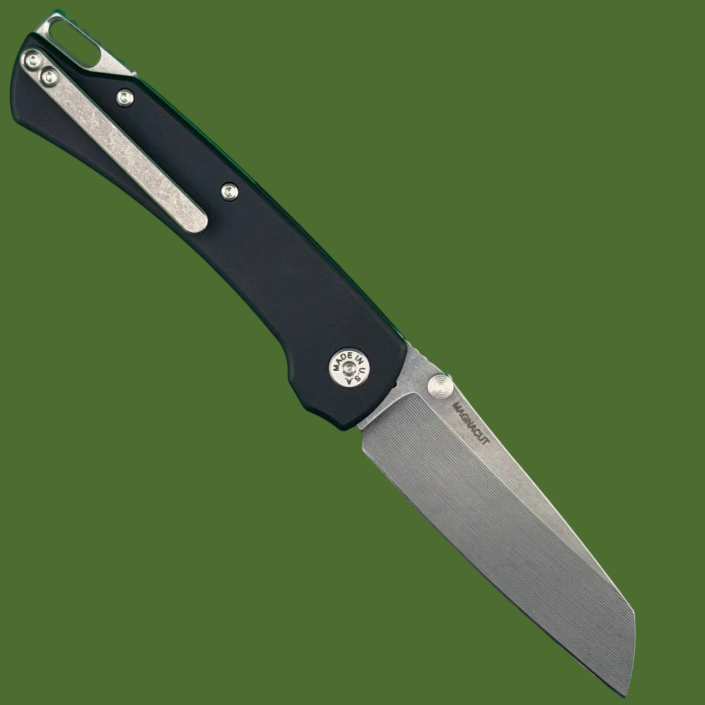 American Blade Works Model 3 Button Lock (Black Aluminum)