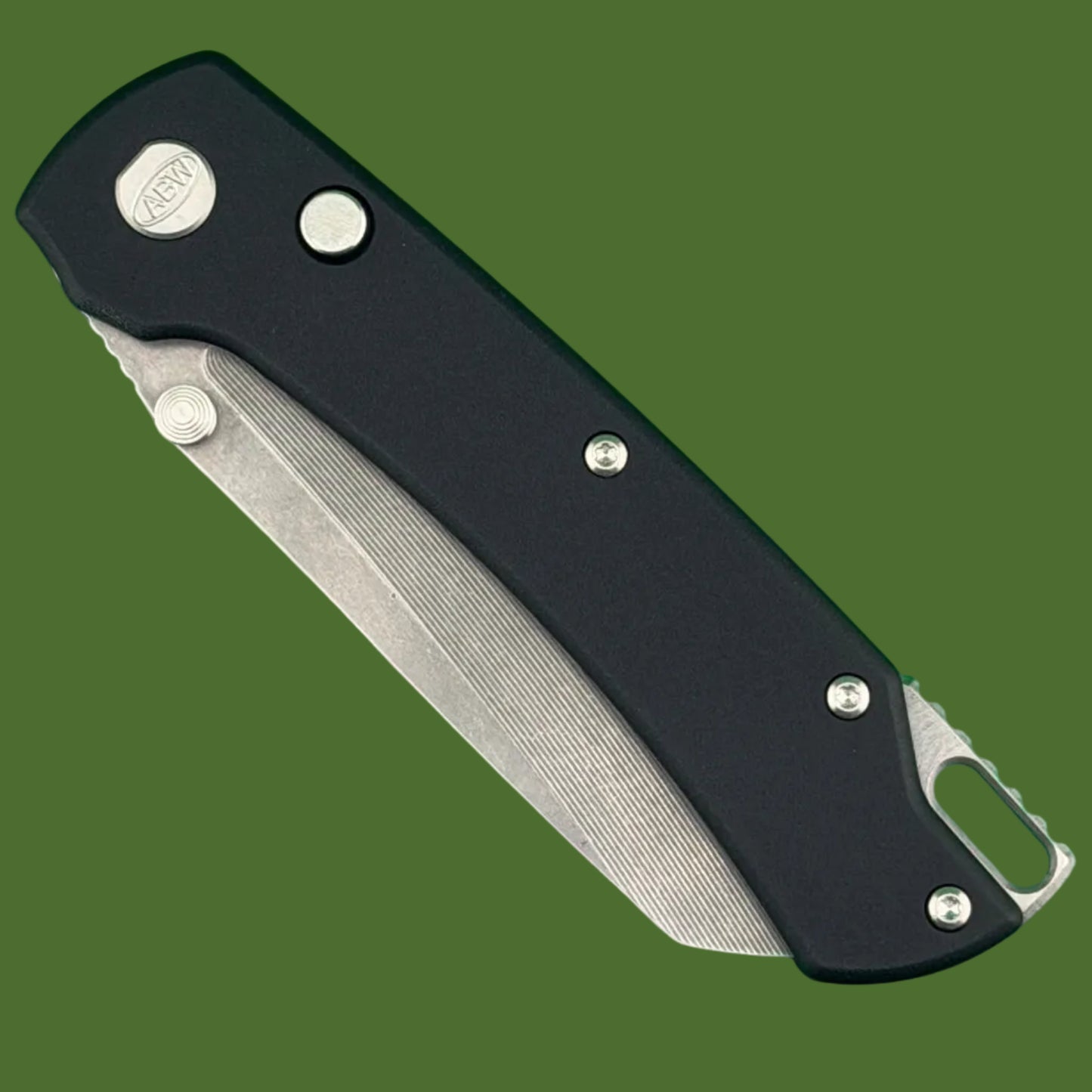 American Blade Works Model 3 Button Lock (Black Aluminum)