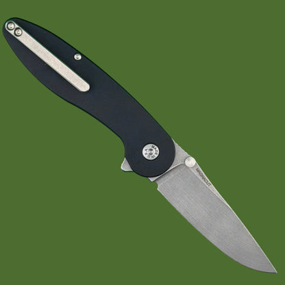 American Blade Works Model 1 Flipper+Thumb Stud (Black Aluminum)