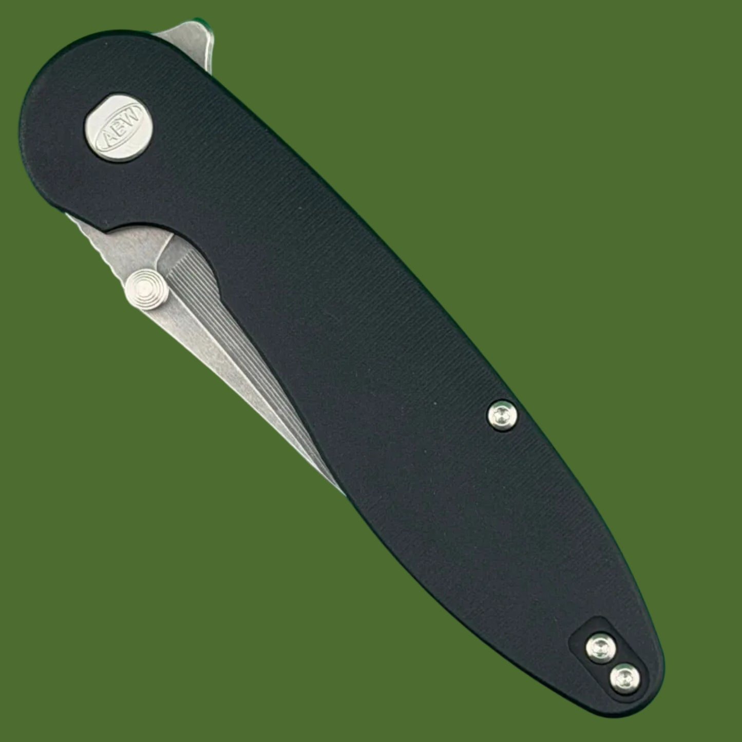 American Blade Works Model 1 Flipper+Thumb Stud (Black Aluminum)