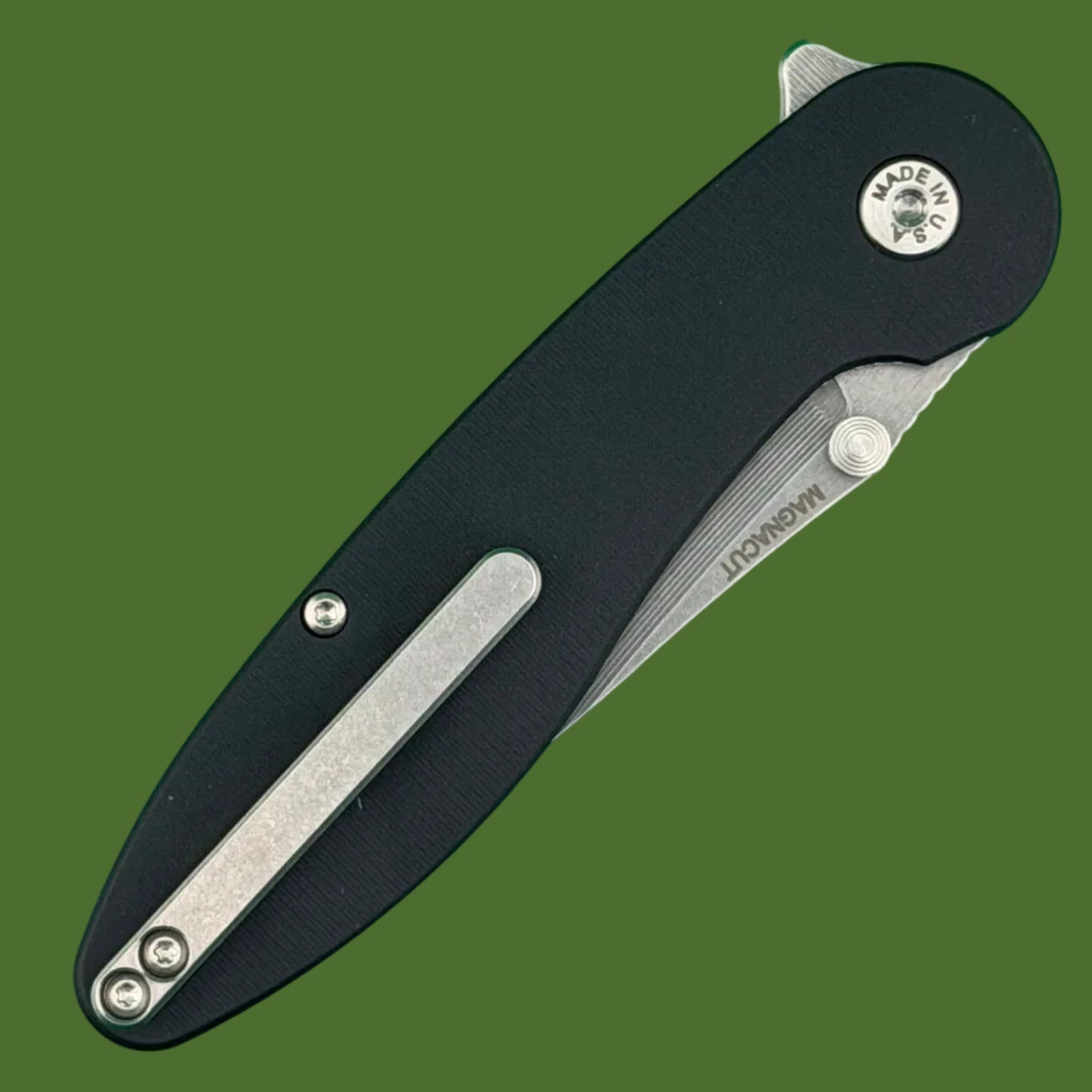 American Blade Works Model 1 Flipper+Thumb Stud (Black Aluminum)